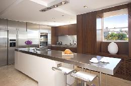 Muebles a Medida - Mueble de cocina contemporáneo con acero (Mod 21) Fabrica de Muebles de cocina a medida